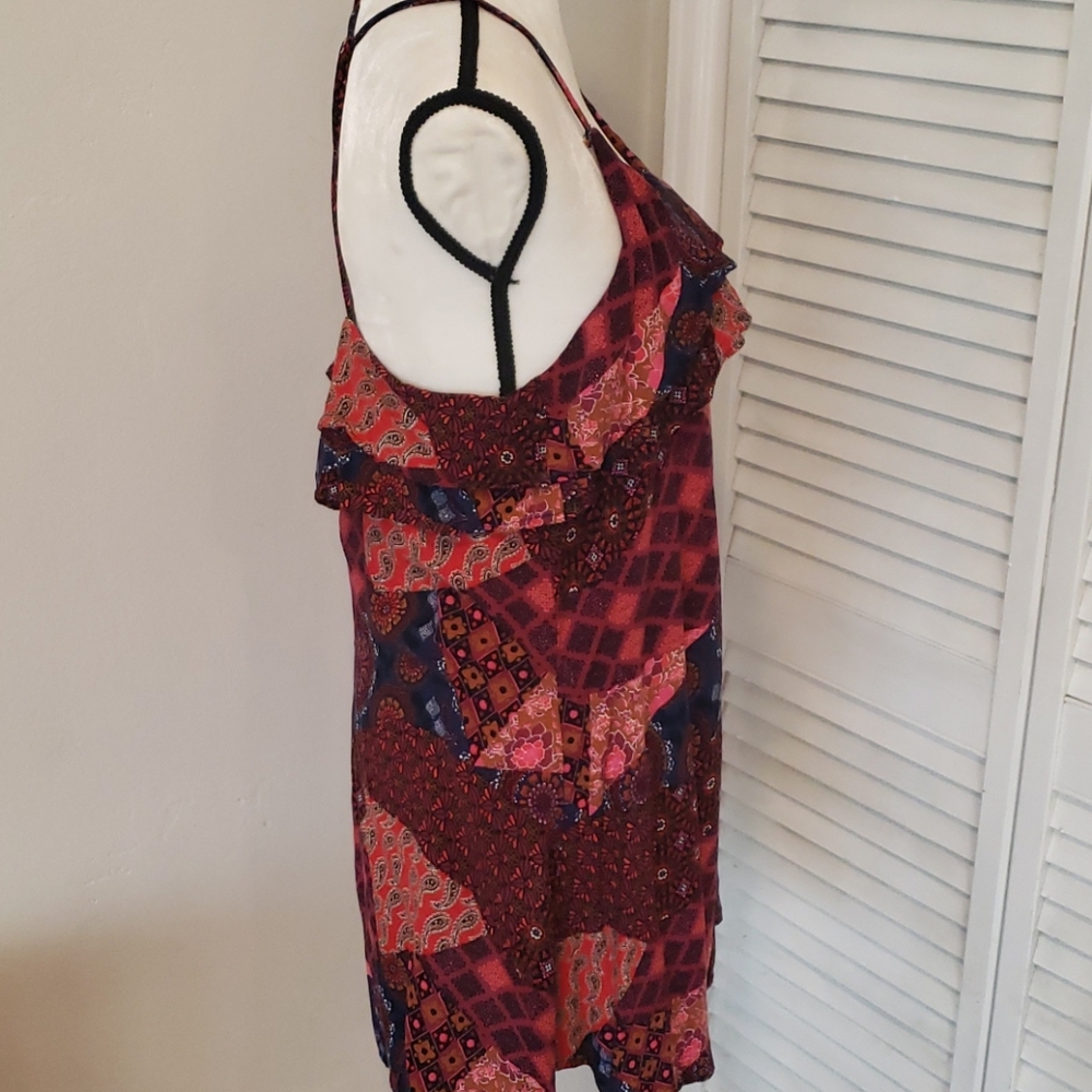 RED Flowy Ruffled Sundress by Forever 21, Large - Picture 4 of 8